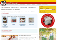 Desktop Screenshot of petfinder.ch