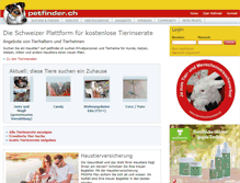 Tablet Screenshot of petfinder.ch